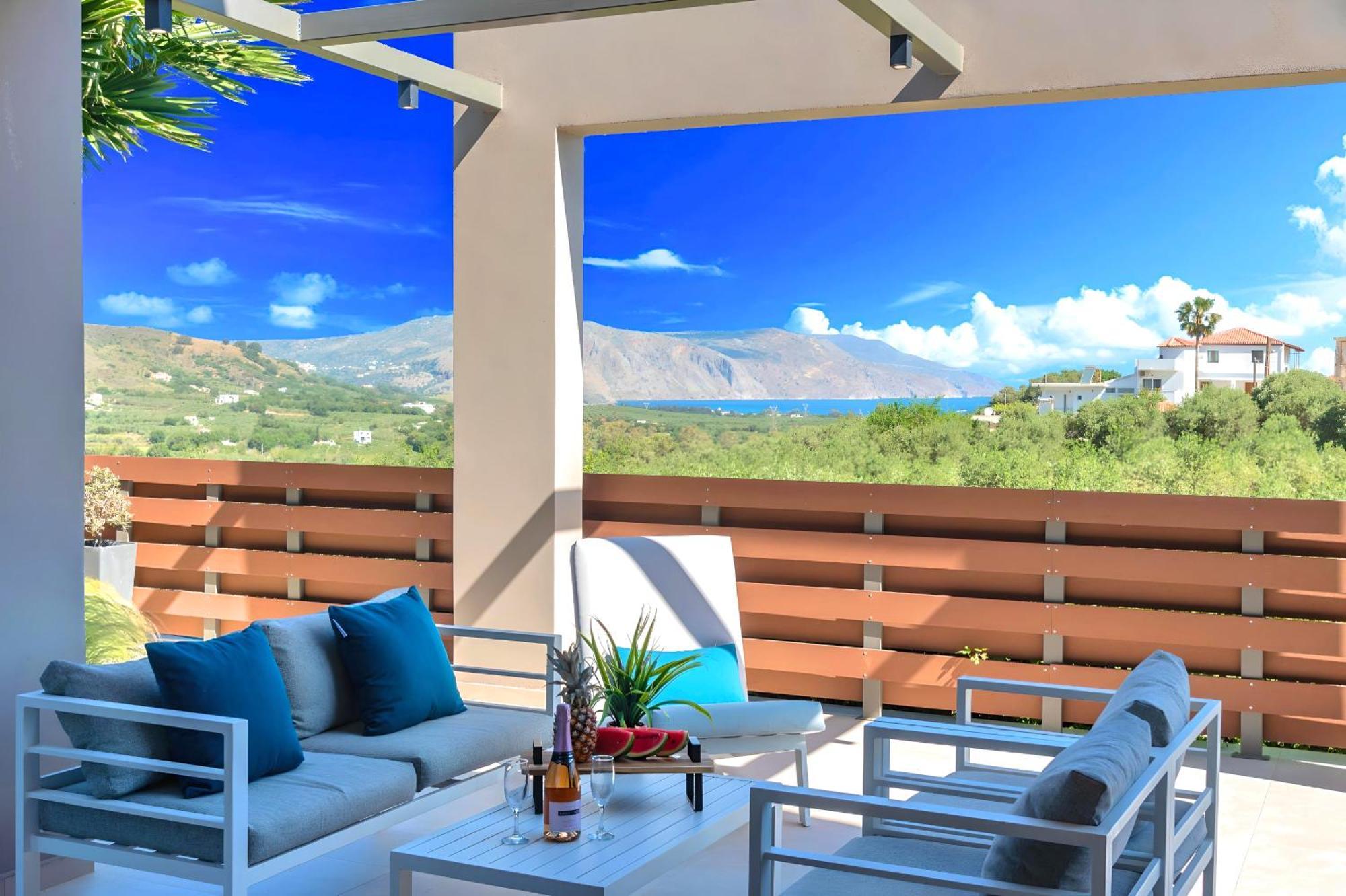 Minoas Villas Heated Pool Kournas ภายนอก รูปภาพ