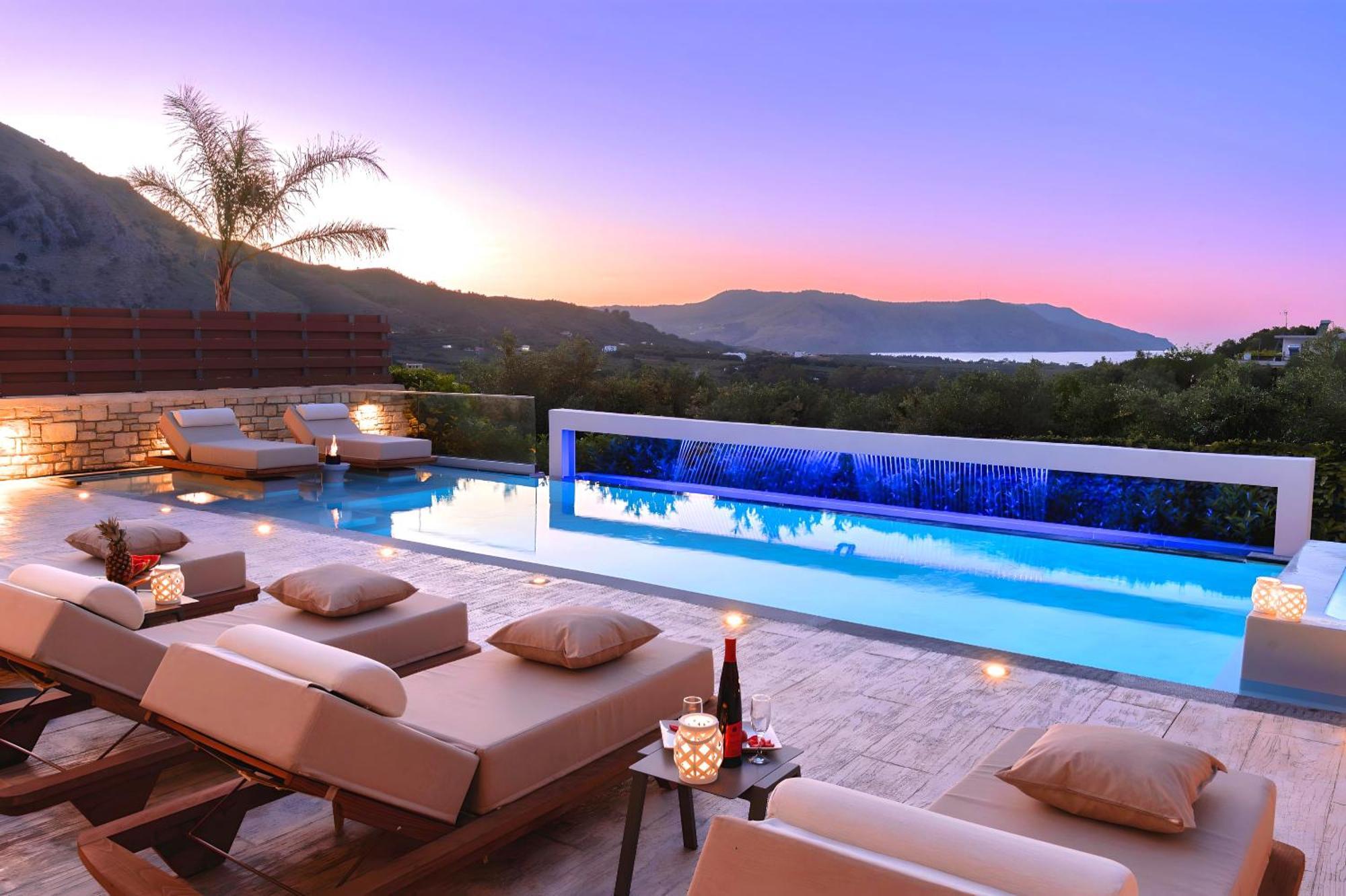 Minoas Villas Heated Pool Kournas ภายนอก รูปภาพ