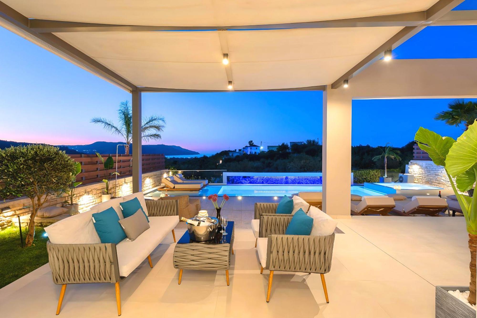 Minoas Villas Heated Pool Kournas ภายนอก รูปภาพ
