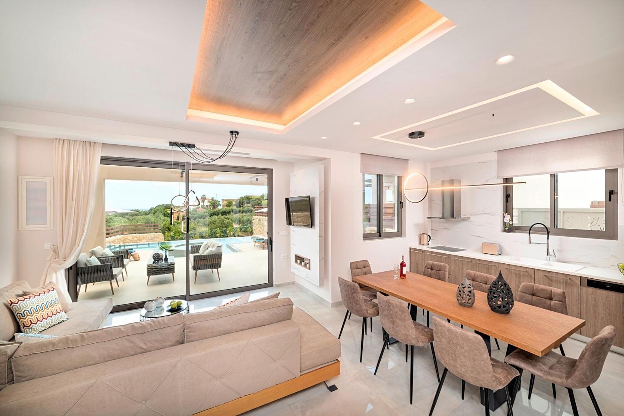Minoas Villas Heated Pool Kournas ภายนอก รูปภาพ