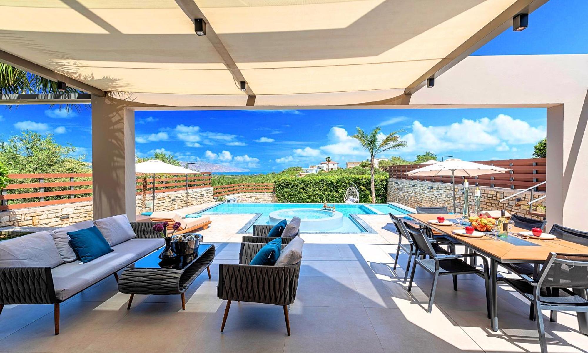 Minoas Villas Heated Pool Kournas ภายนอก รูปภาพ
