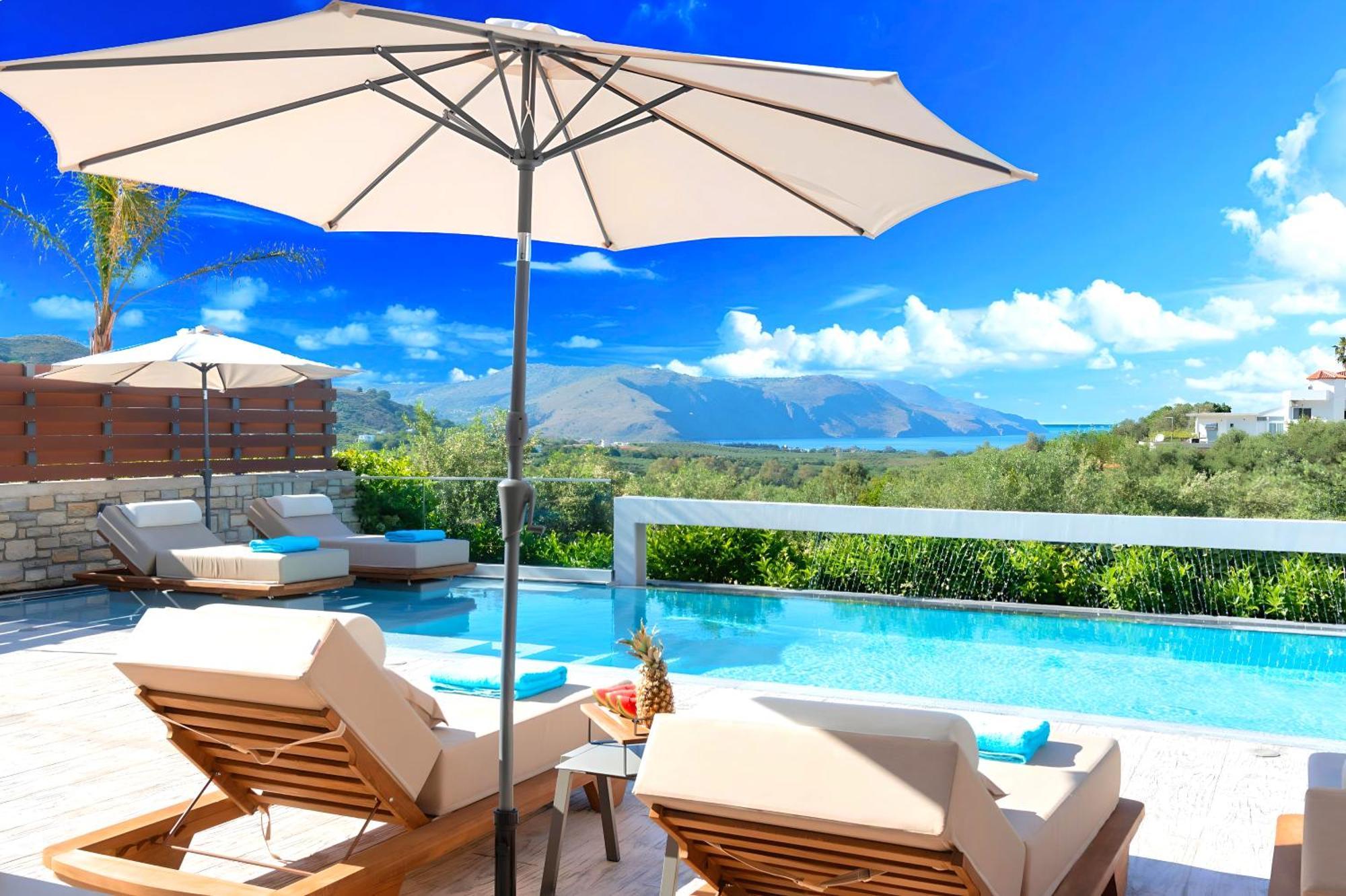 Minoas Villas Heated Pool Kournas ภายนอก รูปภาพ